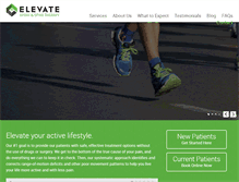 Tablet Screenshot of elevatesportandspine.com